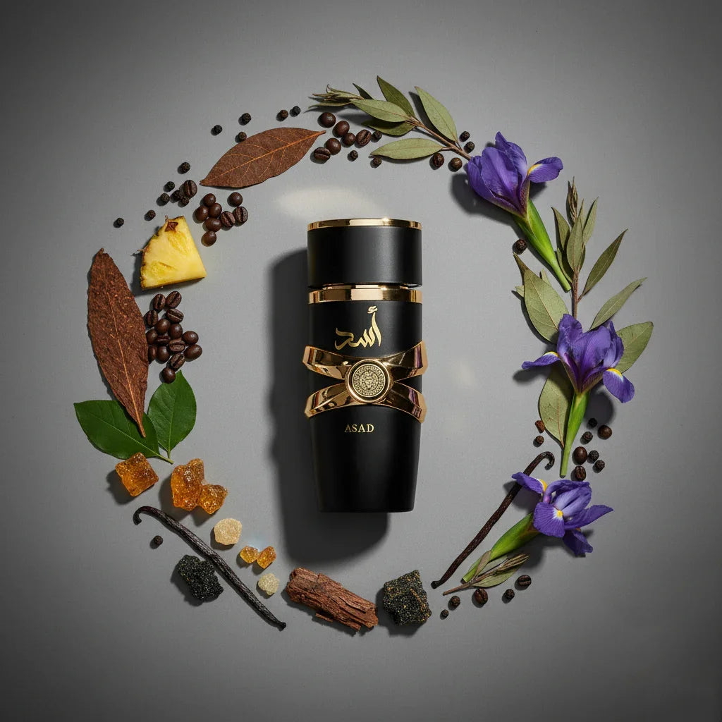 Asad Men's Perfume 100ml-Lasting fragrance, Woody and spicy notes, authentic Arabic fragrance.