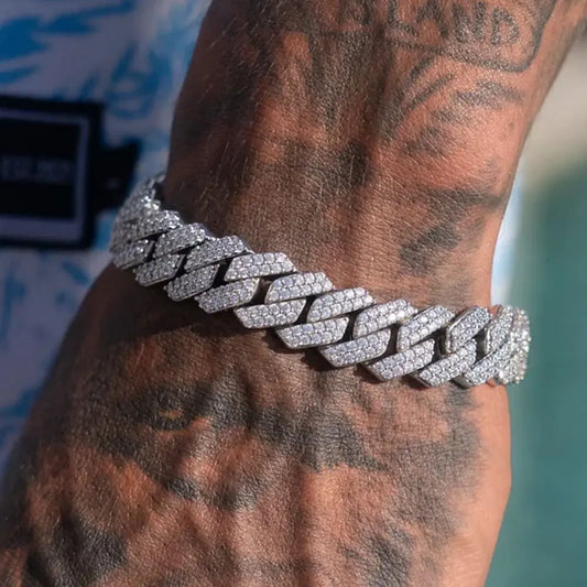 Pulseira Cuban Ice Cravejada