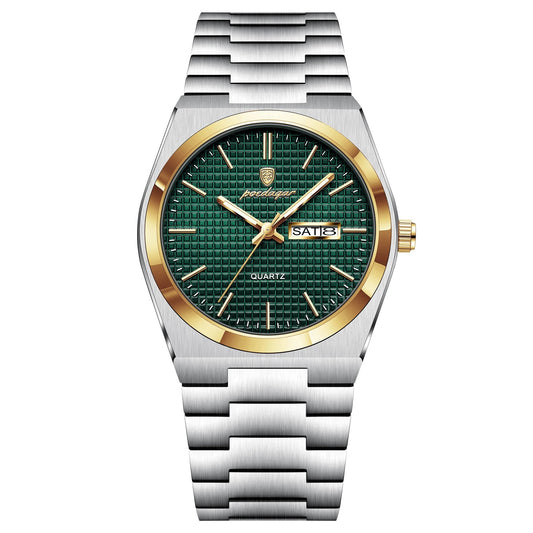 Relógio Masculino Poedagar Prestige Luxo | Aço Inoxidável | À Prova d'Água | Luminoso